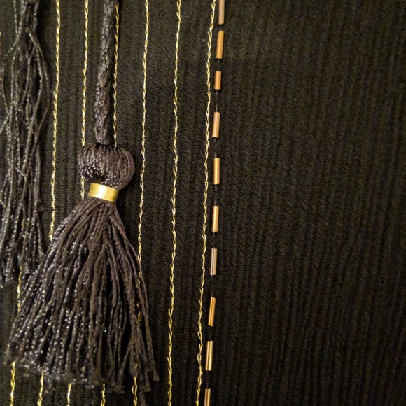 Black gold sequence blouse - Picture 3 of 5